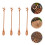 4pcs Iced Tea Spoons Wood Light Brown For General Users 4