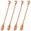 4pcs Iced Tea Spoons Wood Light Brown For General Users 3