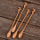 4pcs Iced Tea Spoons Wood Light Brown For General Users 6