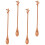 4pcs Iced Tea Spoons Wood Light Brown For General Users 5
