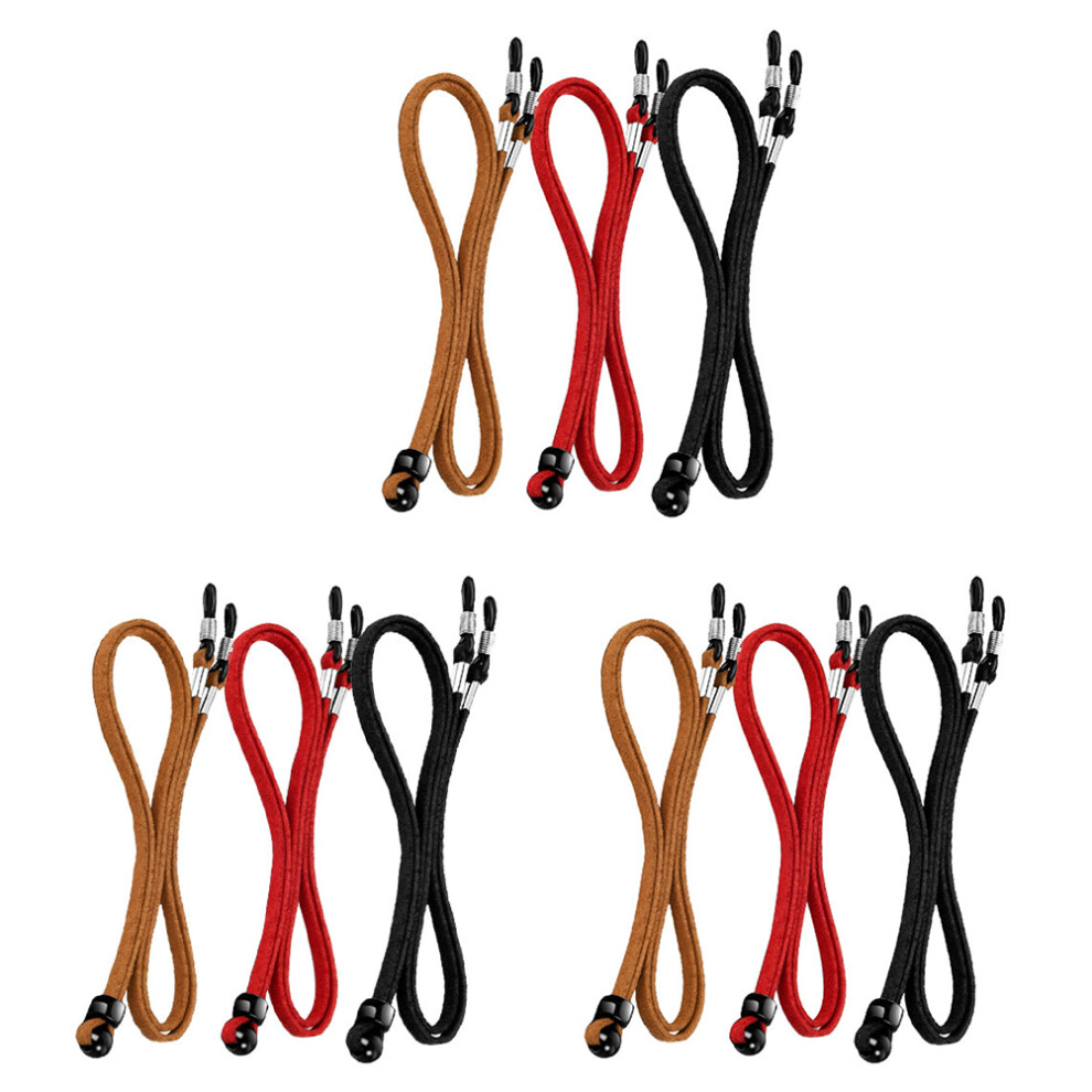 Vaguelly Black Eyeglass Chain Anti-Lost Suede For Everyday Use