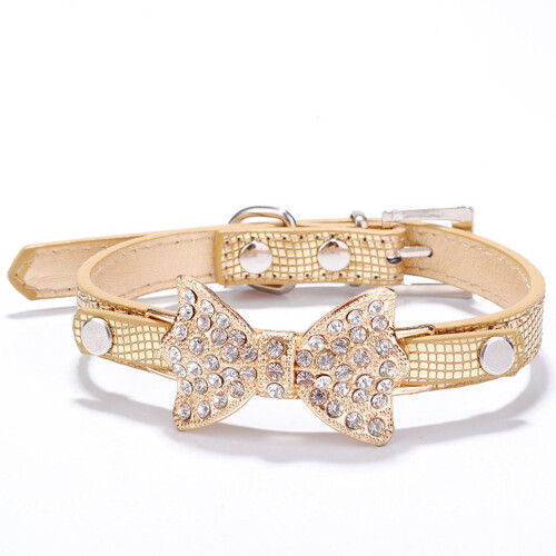 Mlins  3 Pcs Kit Chain Dog Collar Durable Pet Rhinestone 2