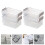 4 Pcs Decorative Storage Boxes With Lids Plastic Clear Stackable 2