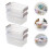 4 Pcs Decorative Storage Boxes With Lids Plastic Clear Stackable 4