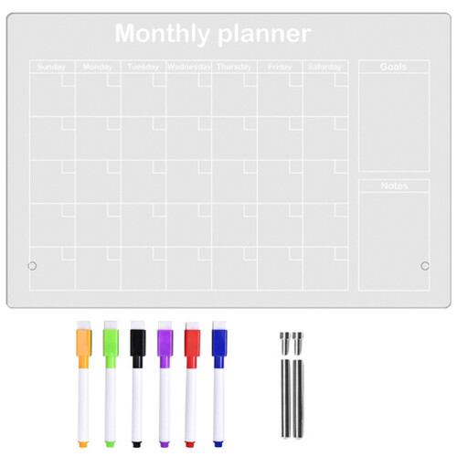 Office Message Board Acrylic Transparent For Families 1 Set