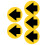 Stickers Jaunes PVC Décor Public Distance Surface 11