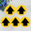 Stickers Jaunes PVC Décor Public Distance Surface 8