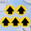 Stickers Jaunes PVC Décor Public Distance Surface 5