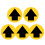 Stickers Jaunes PVC Décor Public Distance Surface 9
