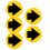 Stickers Jaunes PVC Décor Public Distance Surface 10