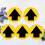Stickers Jaunes PVC Décor Public Distance Surface 7