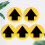 Stickers Jaunes PVC Décor Public Distance Surface 3
