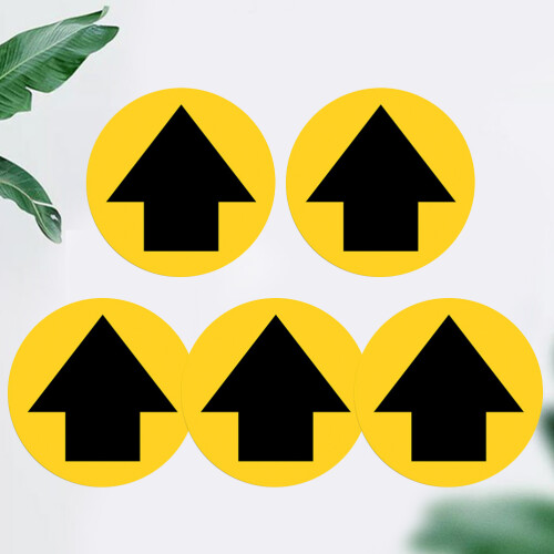 Stickers Jaunes PVC Décor Public Distance Surface 2