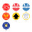 Stickers Jaunes PVC Décor Public Distance Surface 2