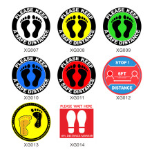 Stickers Jaunes PVC Décor Public Distance Surface