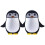 2 Pcs Cartoon Storage Box Plastic Wall Mount Organizer Penguin Boxes 5