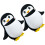 2 Pcs Cartoon Storage Box Plastic Wall Mount Organizer Penguin Boxes 8