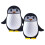 2 Pcs Cartoon Storage Box Plastic Wall Mount Organizer Penguin Boxes 6