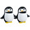 2 Pcs Cartoon Storage Box Plastic Wall Mount Organizer Penguin Boxes 2