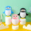 2 Pcs Cartoon Storage Box Plastic Wall Mount Organizer Penguin Boxes 9