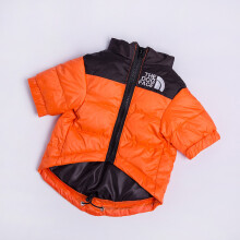(Orange, M) Down Dog Jacket Thick And Warm Outdoor Pet Clothing Letter Design Embroidery
