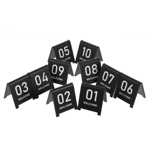 10 Pcs Table Number Signs Tent Numbers 1-10 Office 1