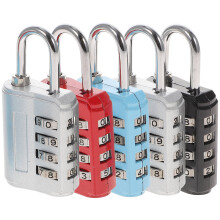 5pcs Assorted Color Dial Luggage Padlock Combination Lock For Travel