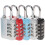 5pcs Assorted Color Dial Luggage Padlock Combination Lock For Travel 1