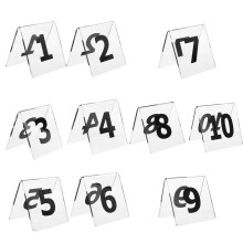 Masteelf Number Tags Tent Table Numbers 8.00x8.00x5.00cm Transparent