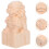 Solid Wood Lion Head Pillar Decor Wood Post Accessories Beige 11