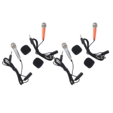 4St Metalen Mini Microfoon Voor Telefoon Zingen En Opnemen