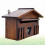 Rustic Mailbox Dark Brown Wood 1pcs For Outdoor Use 7