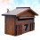 Rustic Mailbox Dark Brown Wood 1pcs For Outdoor Use 4