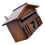 Rustic Mailbox Dark Brown Wood 1pcs For Outdoor Use 2
