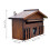 Rustic Mailbox Dark Brown Wood 1pcs For Outdoor Use 9