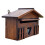 Rustic Mailbox Dark Brown Wood 1pcs For Outdoor Use 1