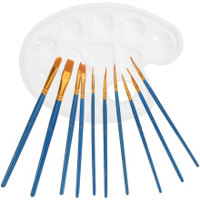 1Ensemble Ensemble Pinceaux En Bois Pour Aquarelle Et