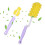 Raindrops Multi Functional Cleaning Brush Set Violet 2pcs In 1 Set 10