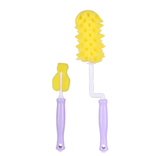 Raindrops Multi Functional Cleaning Brush Set Violet 2pcs In 1 Set 2