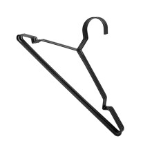 5Pcs Black Thickened Home Hangers Anti-Slip Clothes Rack