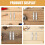 18Pièces Supports Droits Inoxydable Argent Renfort Multi Usage 8