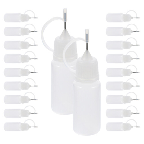 20pcs White Glue Applicator Bottles Bottles For Precise Dosage