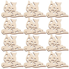 20 Pcs Wooden Peace Dove Pendant Decorative Cutout Bird Pigeon