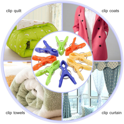 12 Pcs Windproof Clips Wind-Resistant Clips 12.00x3.00x5.50cm 1