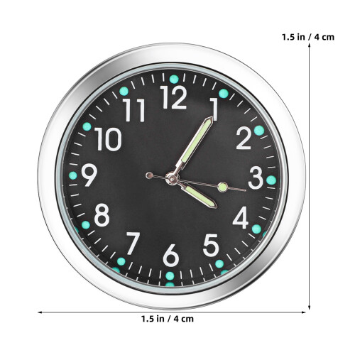 2 Pcs Stick On Clock For Dashboard Decorations Car 1