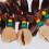 Nutshell Bracelets African Drum Bell Assorted Color 2pcs 9