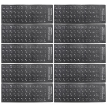 Keyboard Stickers Black Pvc 10pcs 7.1x2.6in