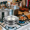 1set Stainless Steel Steamer Cookware For Square Cooking Silver 11