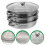 1set Stainless Steel Steamer Cookware For Square Cooking Silver 2