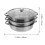 1set Stainless Steel Steamer Cookware For Square Cooking Silver 7